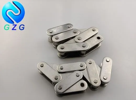 Rustfrit stål dobbelt pitch transportbånd kæde lige side